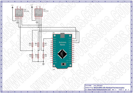 Multiple MAX31855 Schematic