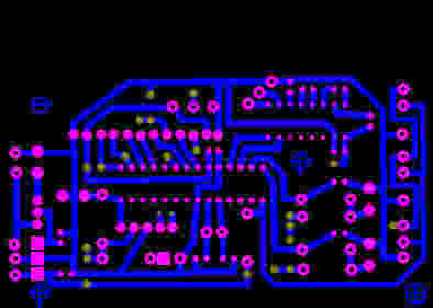 Digital Thermometer PCB - Bottom Copper